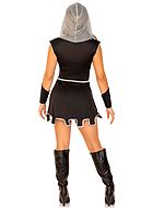 Kvinnlig romersk krigare, maskeradklänning med huva och bälte
